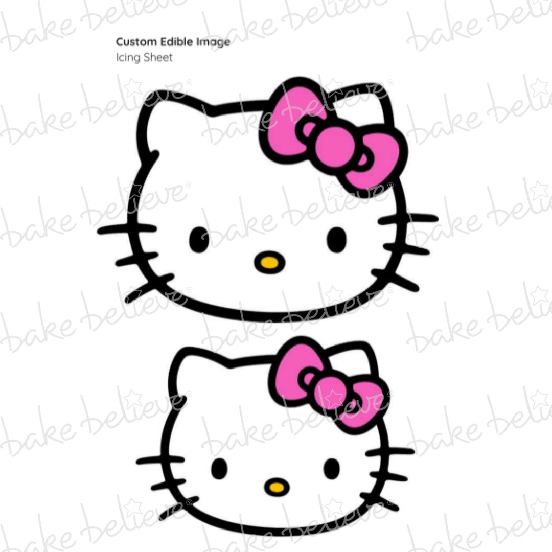 Custom Kitty Heart Edible Images