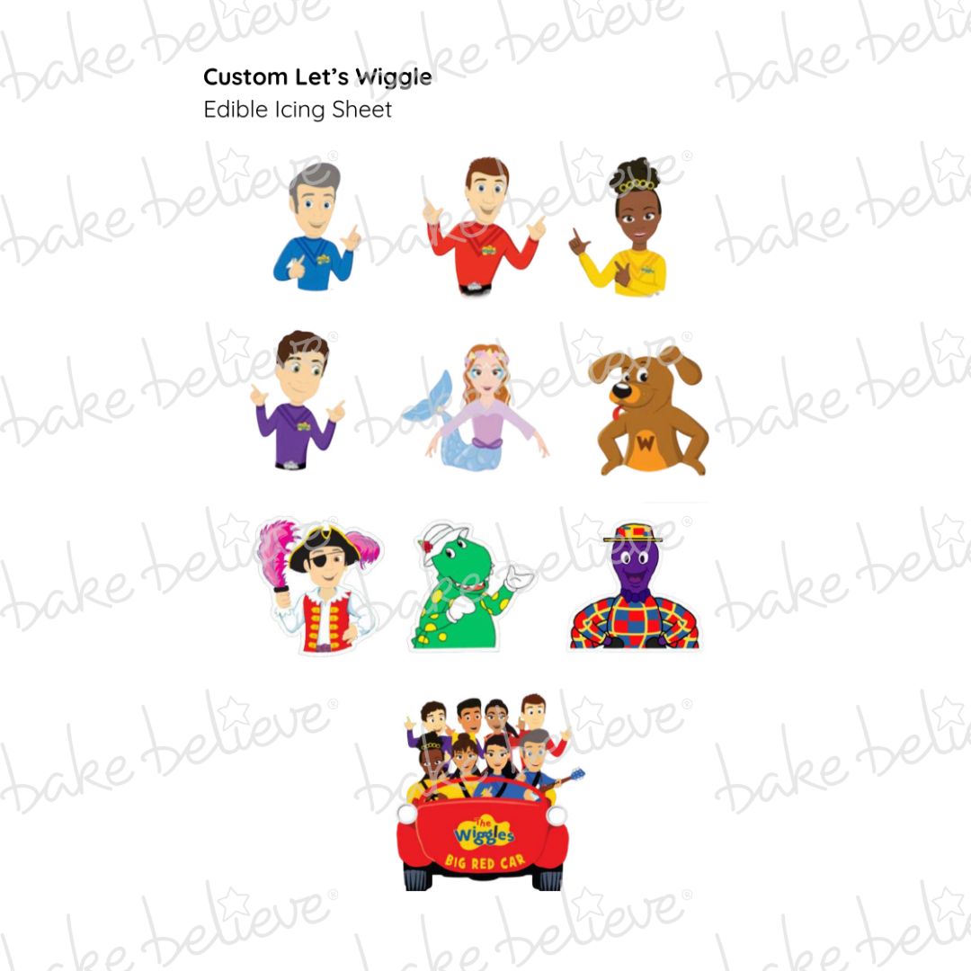 Custom Lets Wiggle Number Edible Images (New Cast)