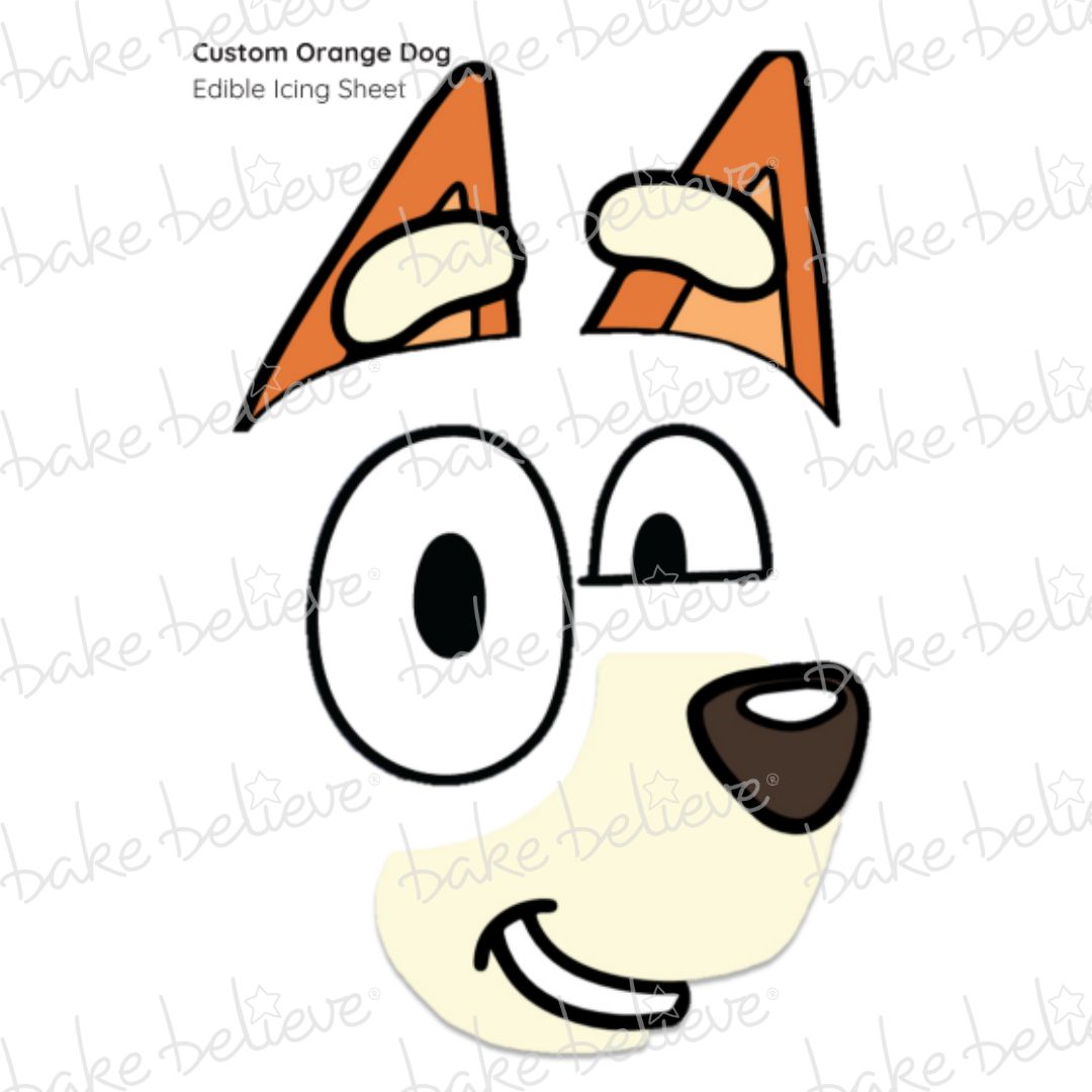 Custom Orange Dog Edible Images