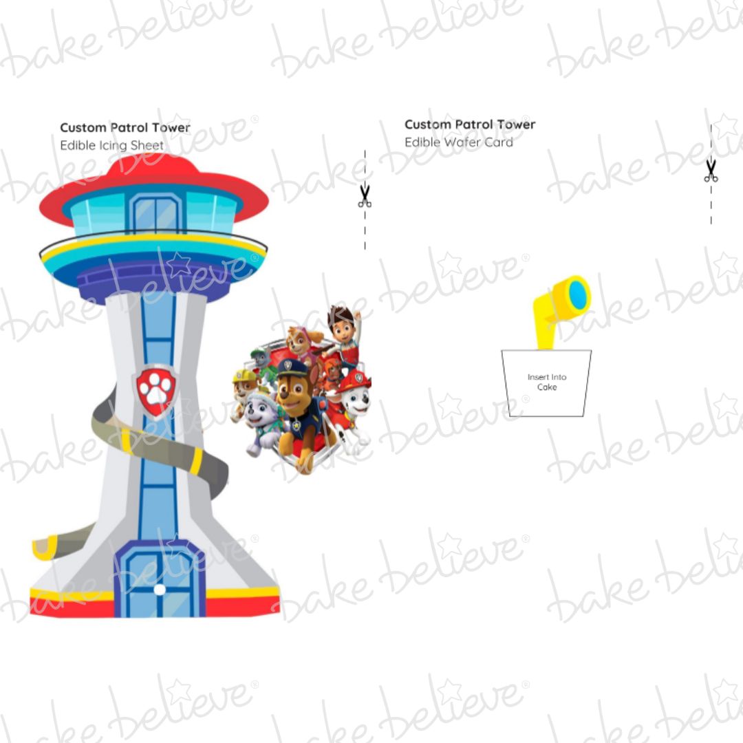 Custom Patrol Tower Edible Images