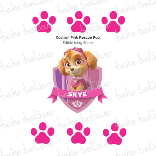 Custom Pink Rescue Pup Cake Kit