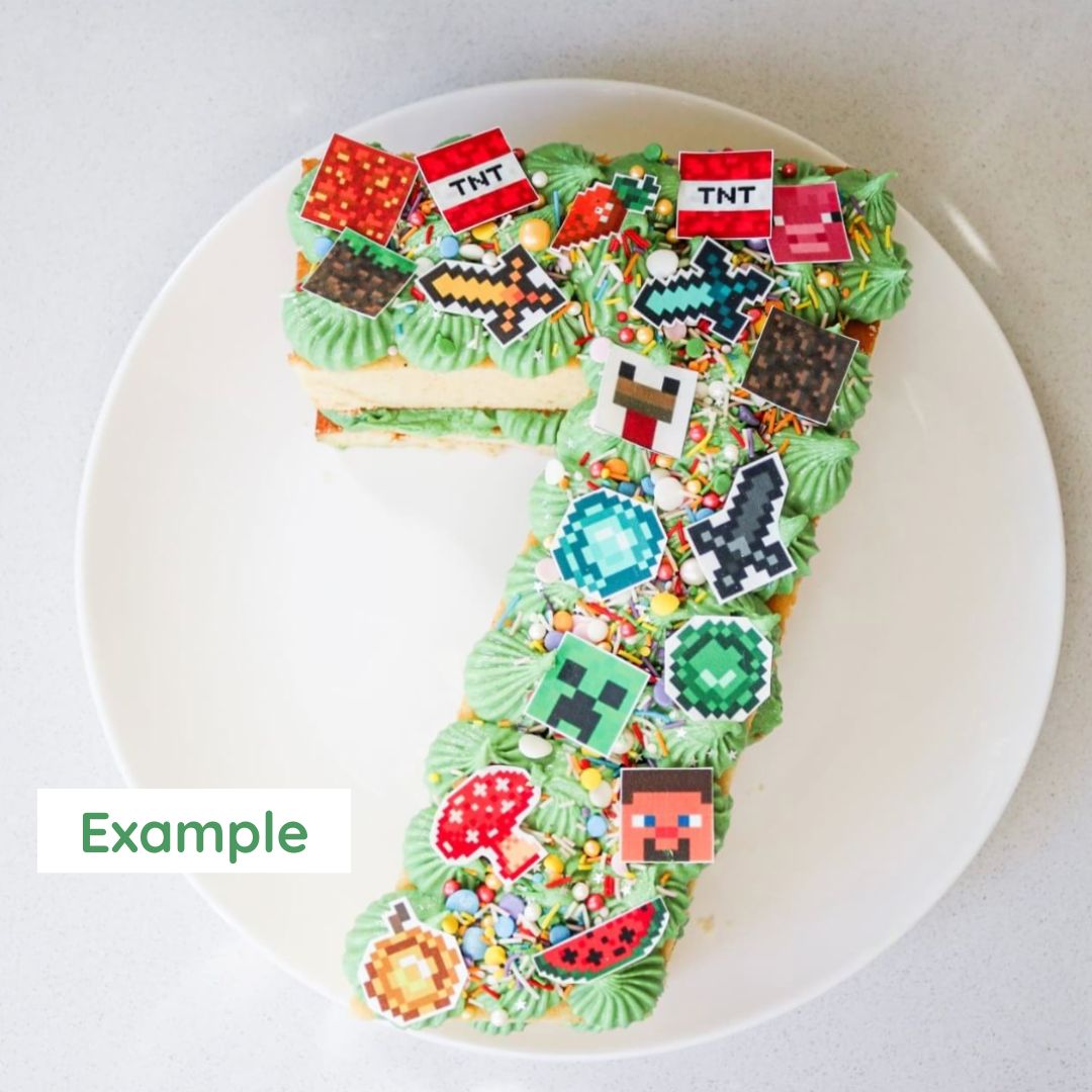 Example of a Piped Number Cake