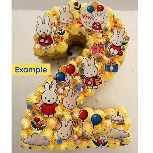Example of a Piped Number Cake