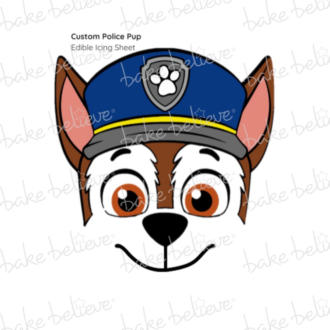 Custom Police Pup Edible Images