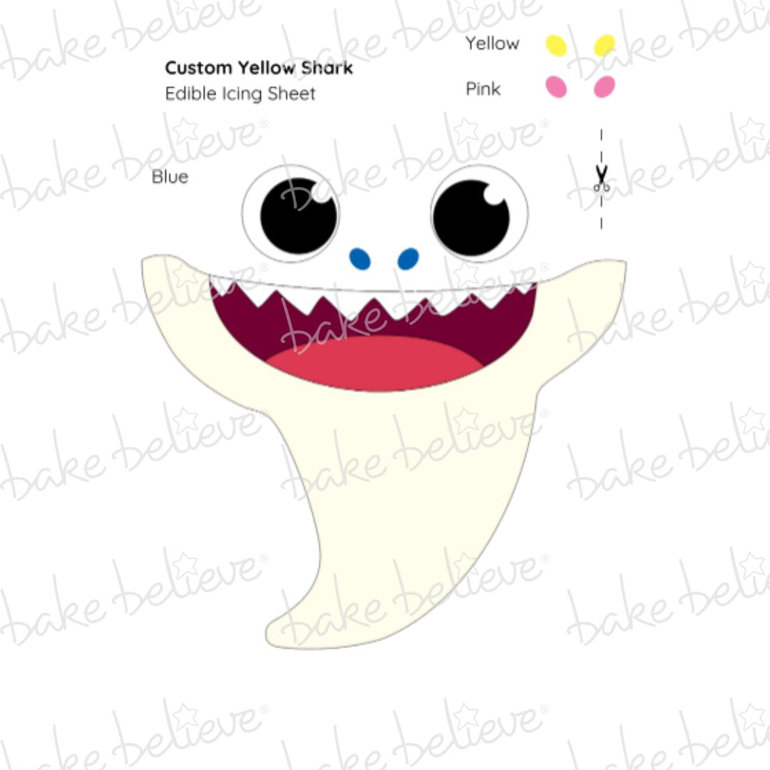 Custom Yellow Shark Edible Images