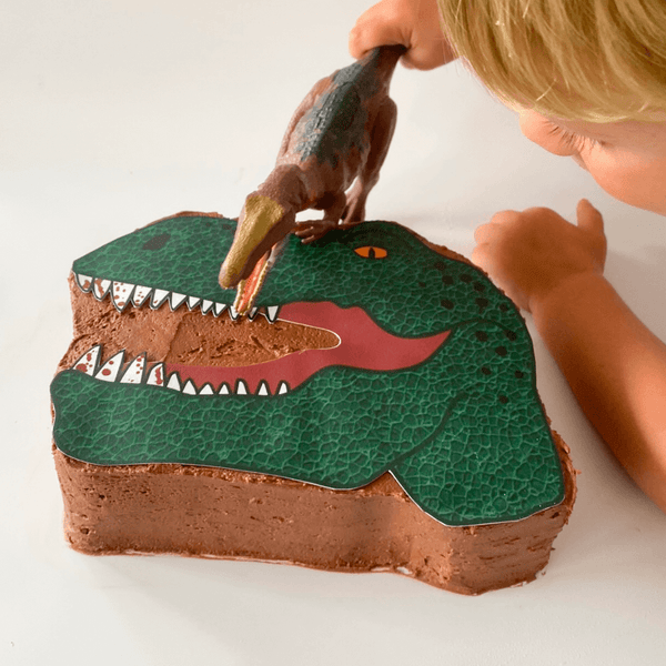 A Deceptively Easy Dinosaur Birthday Cake: DIY How-To | Recipe | Dinosaur  birthday cakes, 3rd birthday cakes, Dino birthday cake