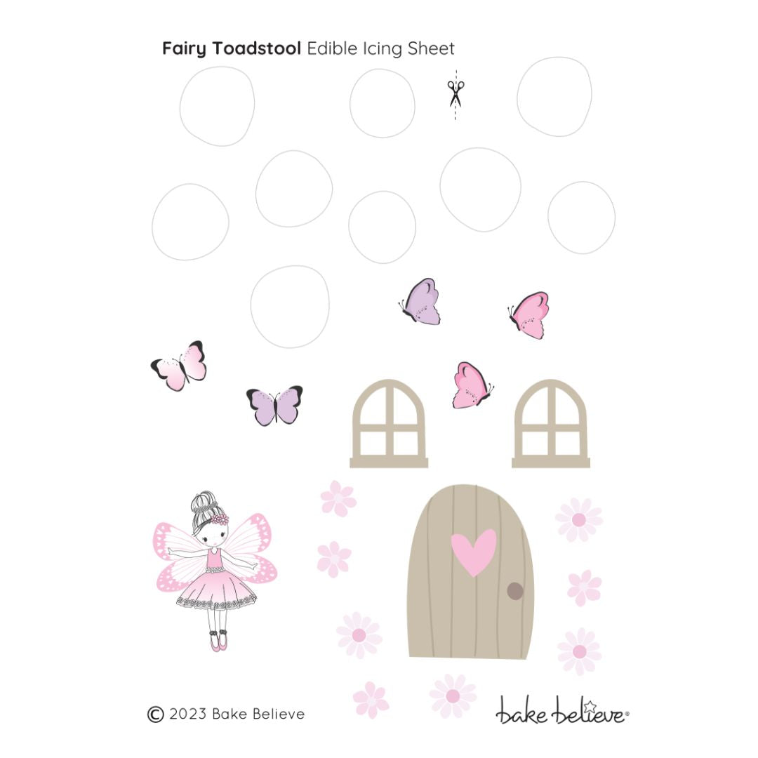 Fairy Toadstool Cherry Red Edible Images