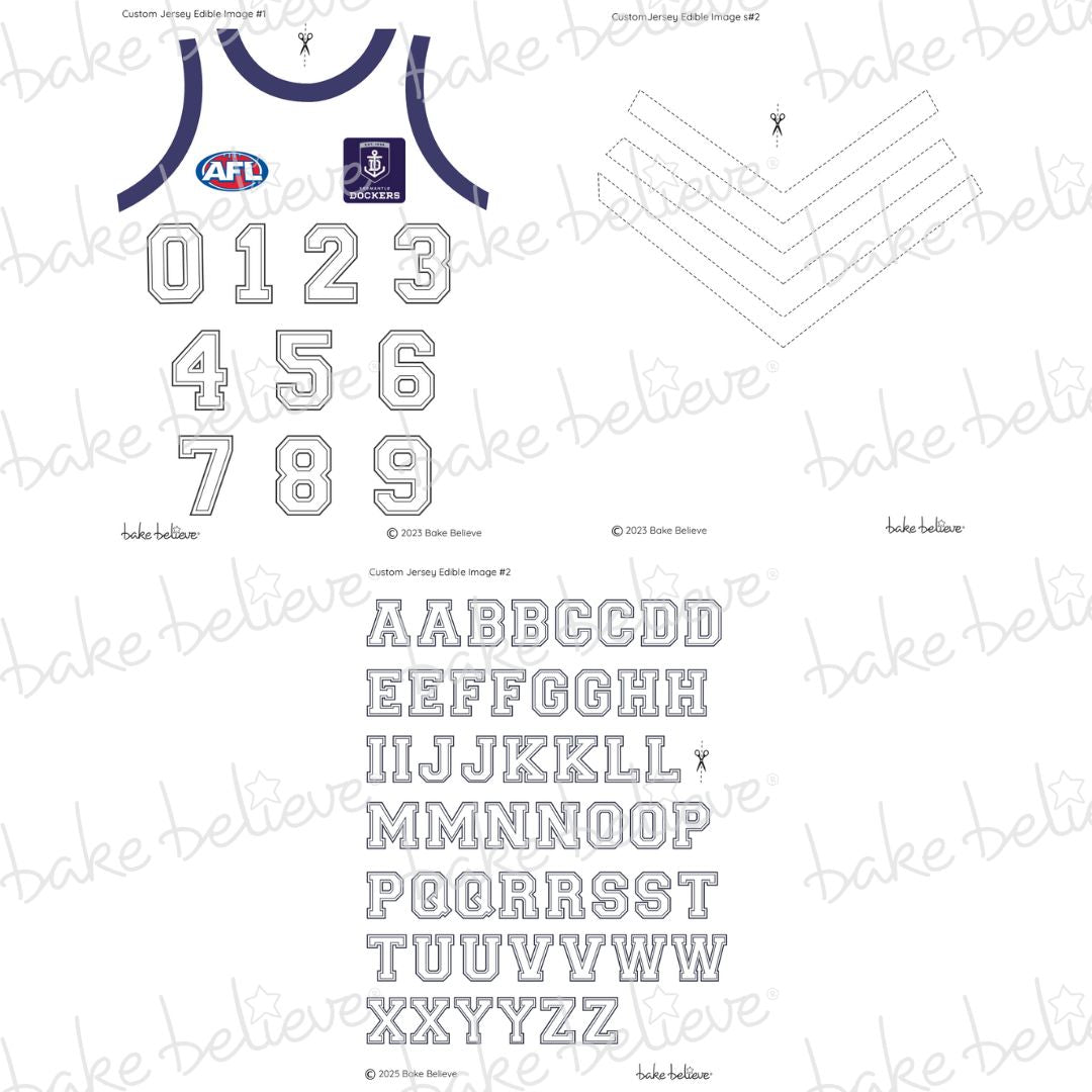 Fremantle Dockers AFL Jersey Edible Images
