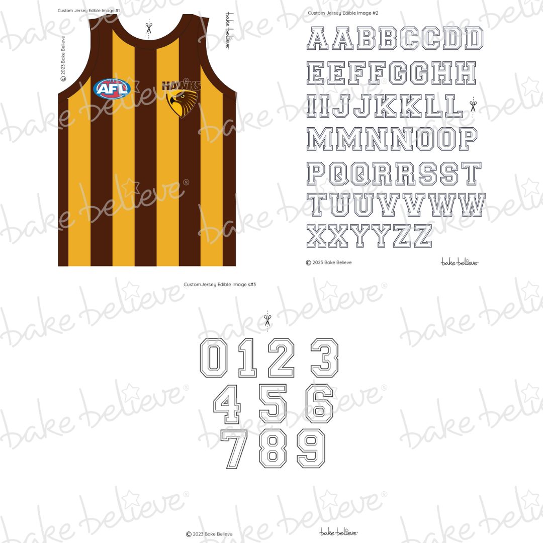 Hawthorn Hawks AFL Jersey Edible Images