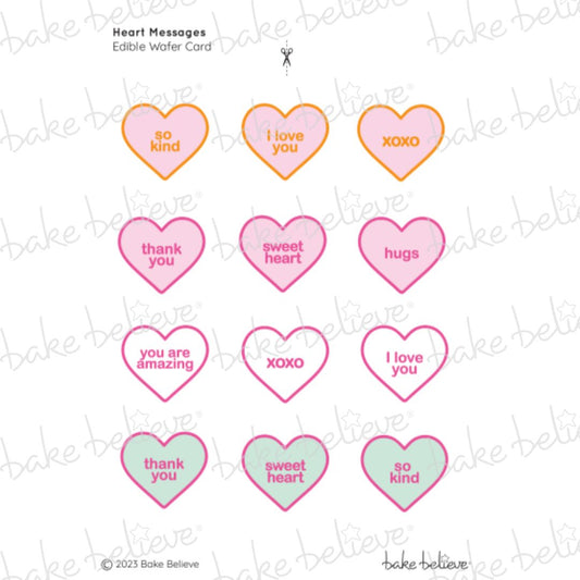 Heart Messages Edible Images