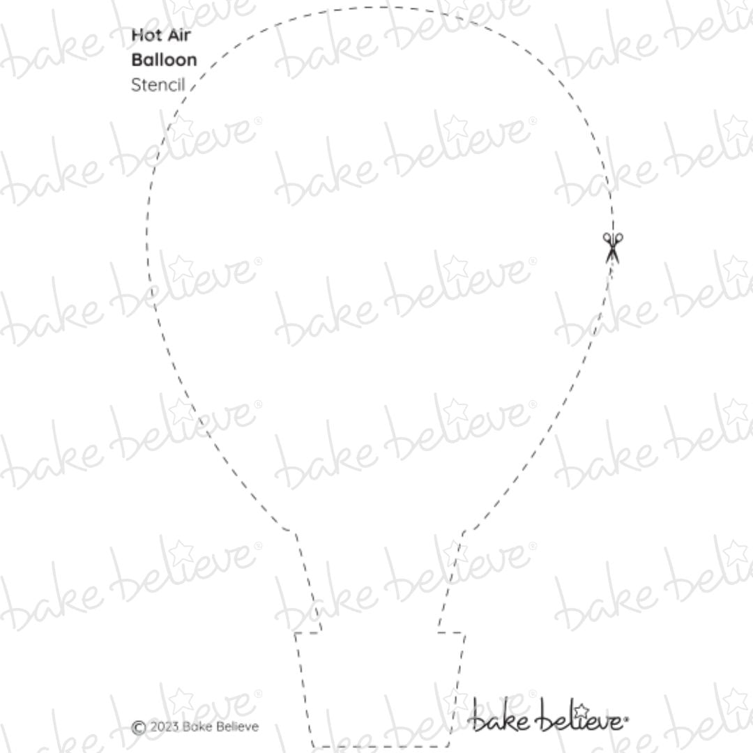 Hot Air Balloon Stencil