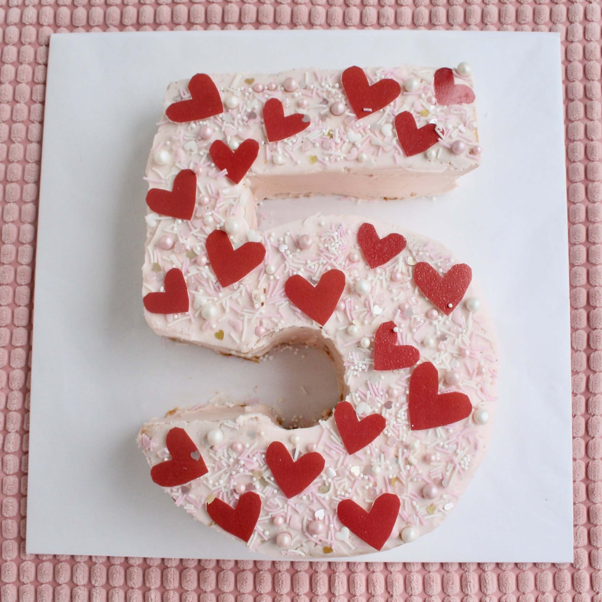 Red Heart Number Cake Kit