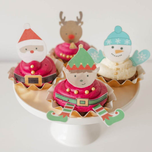 Jolly Christmas Cupcake Edible Image Set