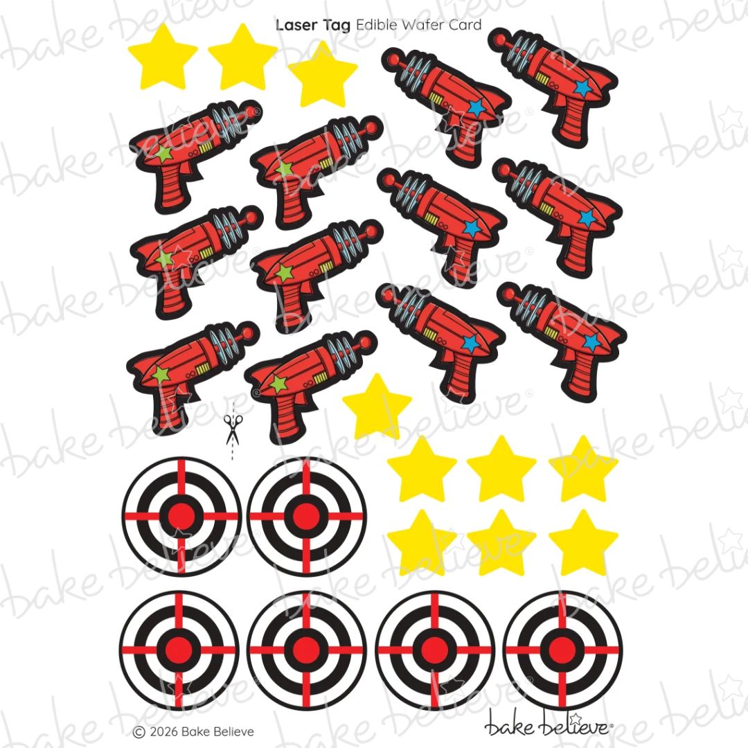 Laser Tag Cupcake Edible Images