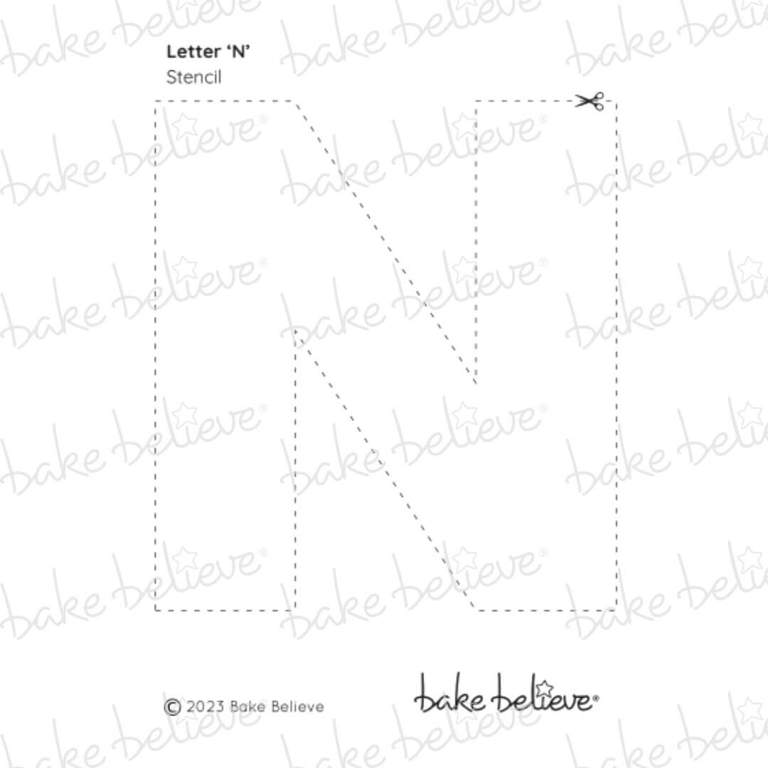 Letter N Stencil
