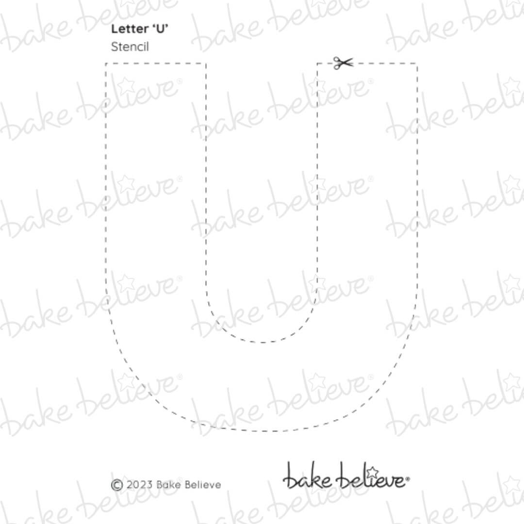 Letter U Stencil