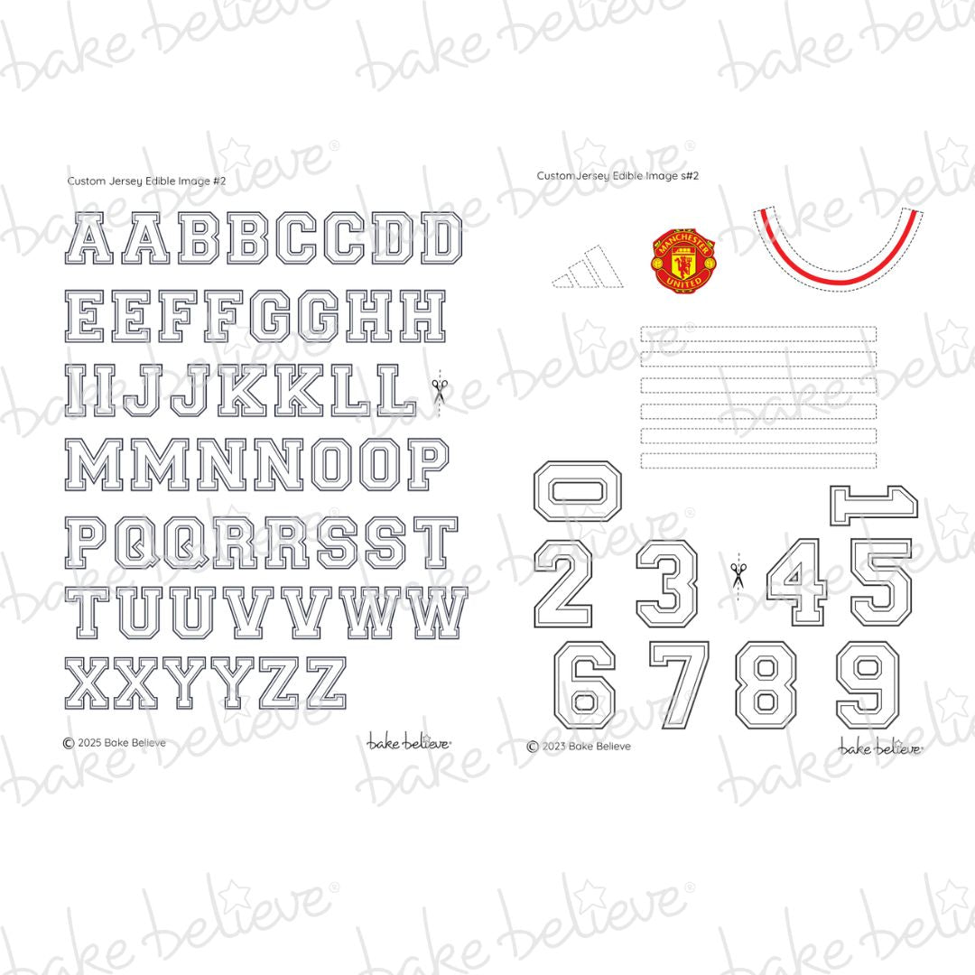 Manchester United Football Jersey Edible Images