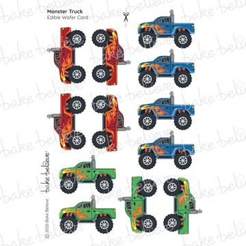 Monster Truck Cupcake Edible Images