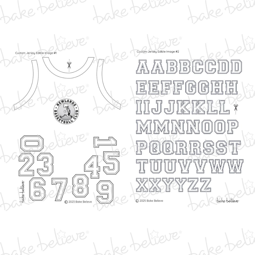 Newlands Basketball Jersey Edible Images