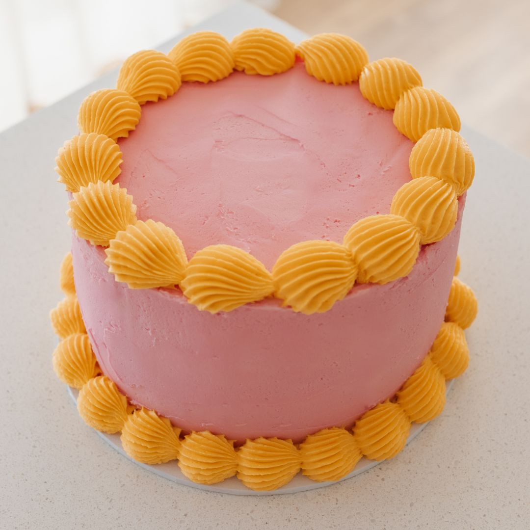 Orange on Pink Vintage Cake Kit