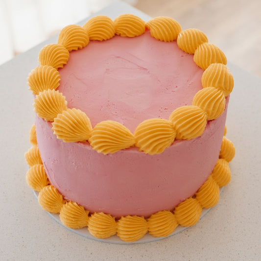 Orange on Pink Vintage Cake Kit