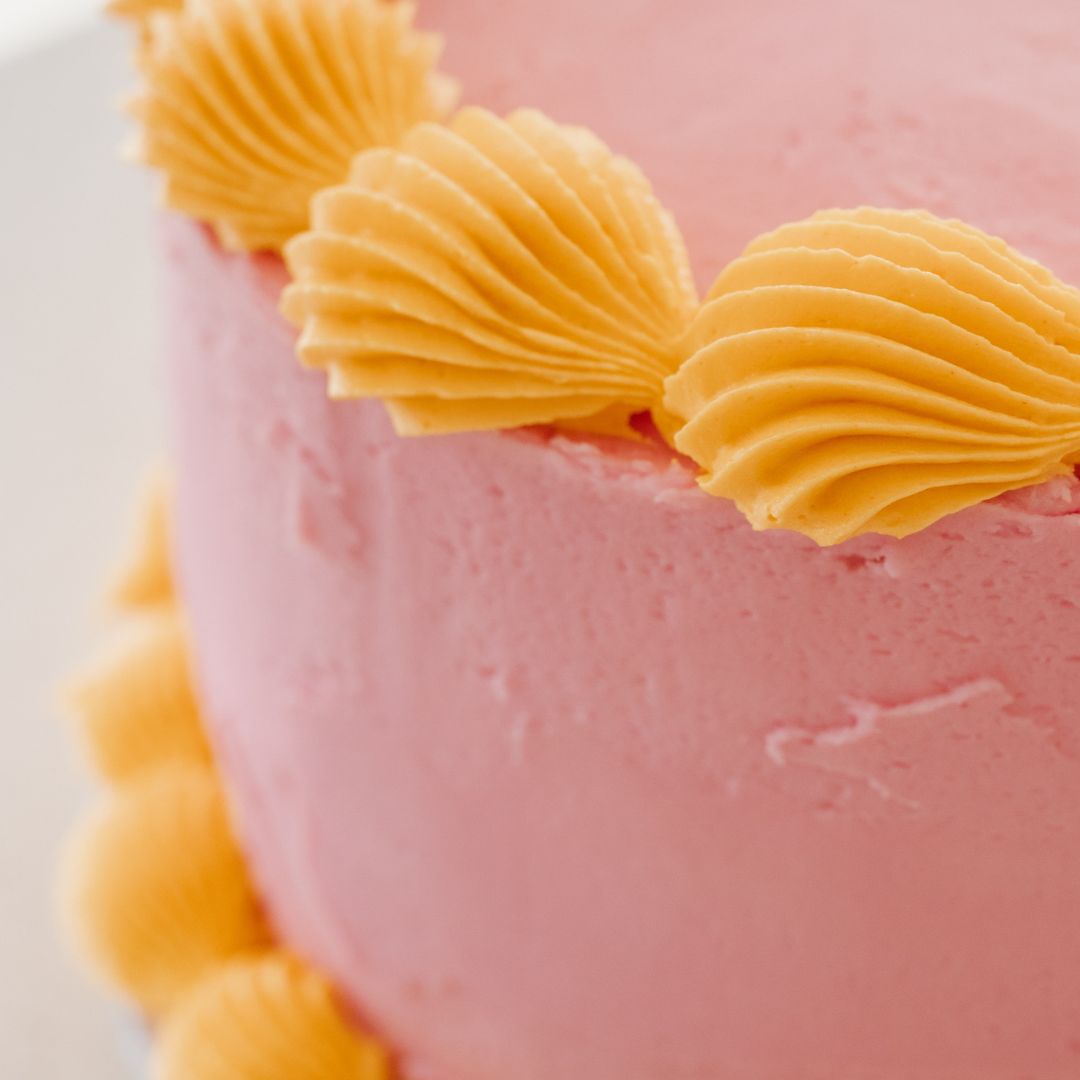 Orange on Pink Vintage Cake Kit