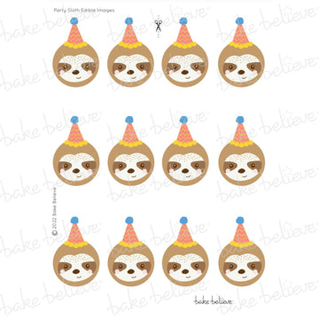 Party Sloth Edible Images