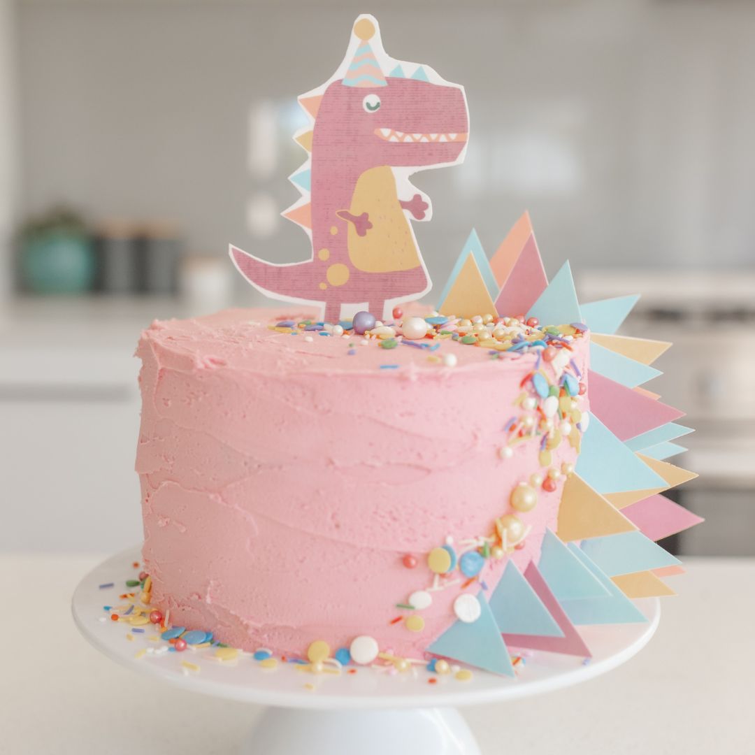 Pink Dinosaur Cake Kit