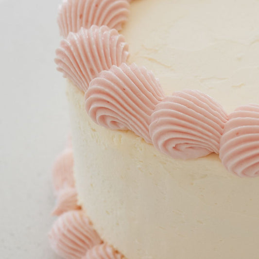 Pink on White Vintage Cake Kit
