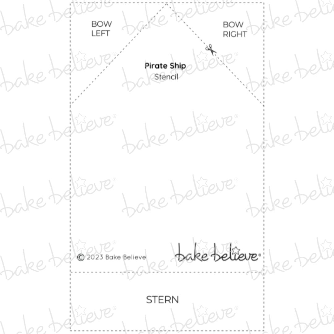 Pirate Ship Stencil Bake Believe