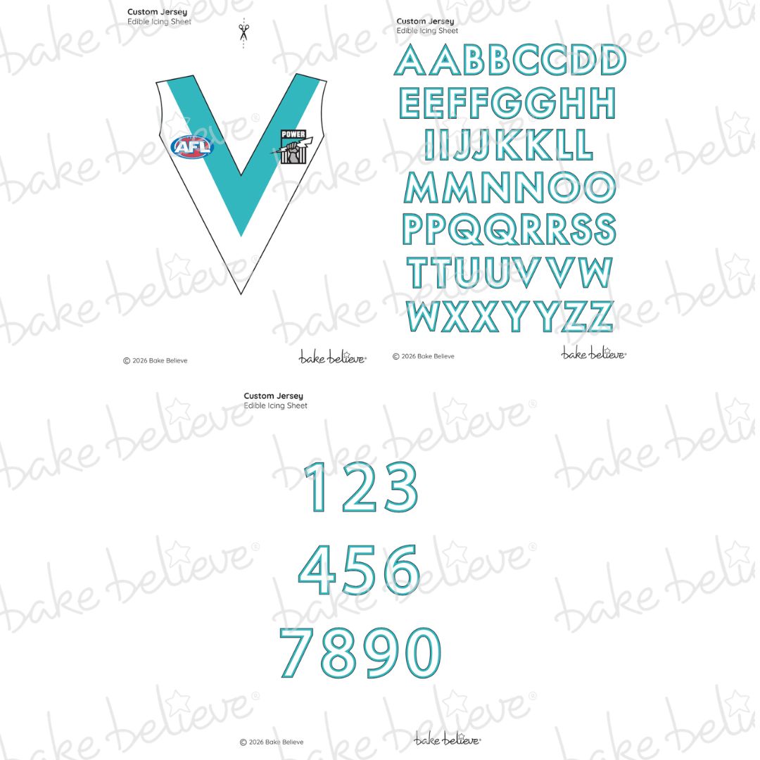 Port Adelaide AFL Jersey Edible Images