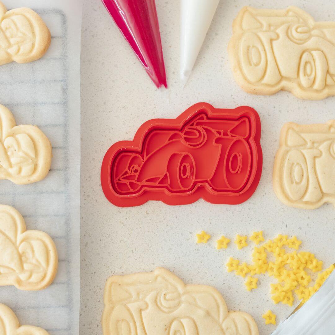 Racing Car Cookie Cutter & Embosser