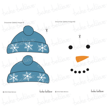 Snowman Edible Image Set