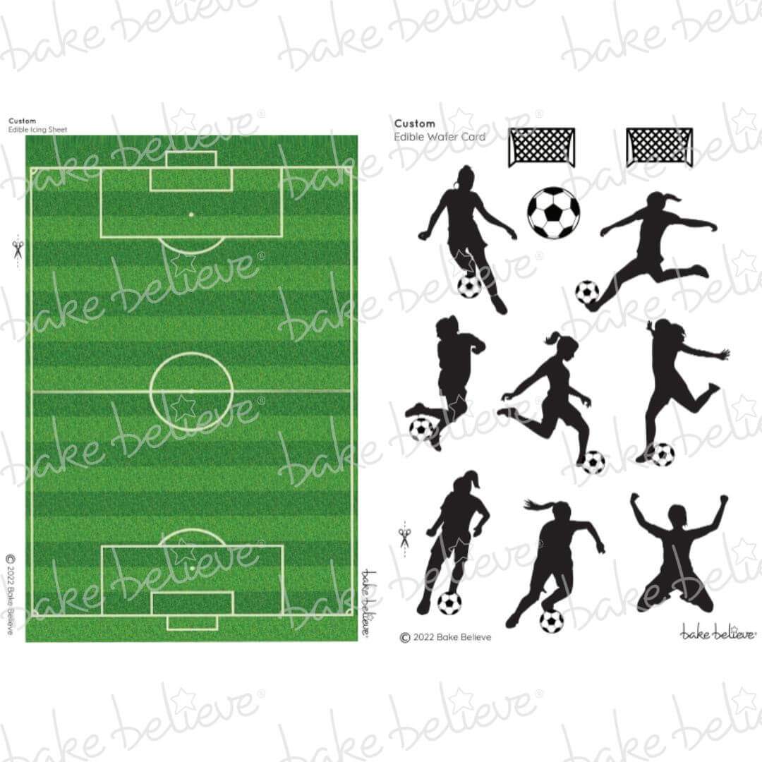 Soccer Pitch Girls Edible Images