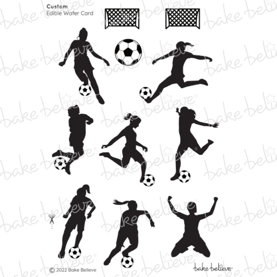 Girls Soccer Players Edible Images