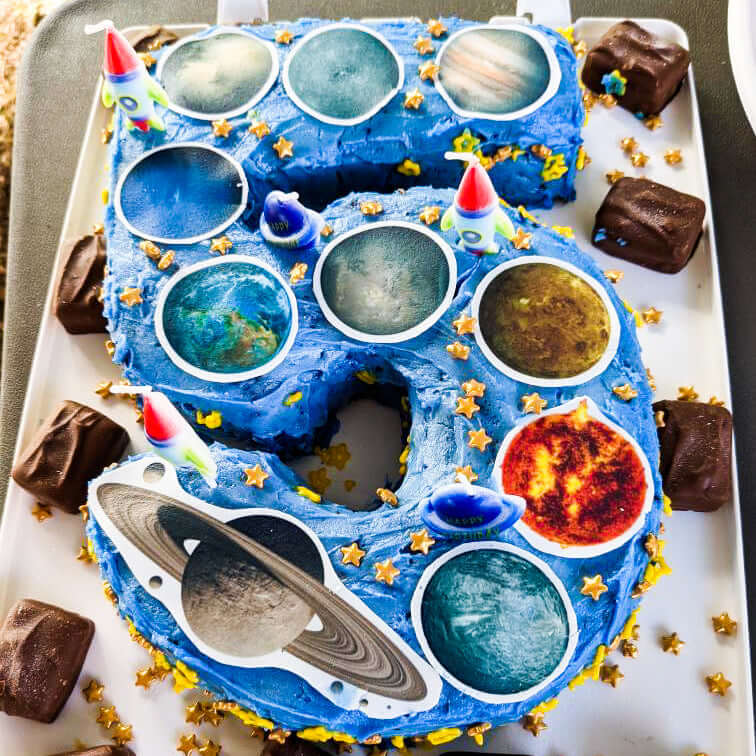 Space Number Cake