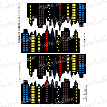 Superhero Buildings Edible Images