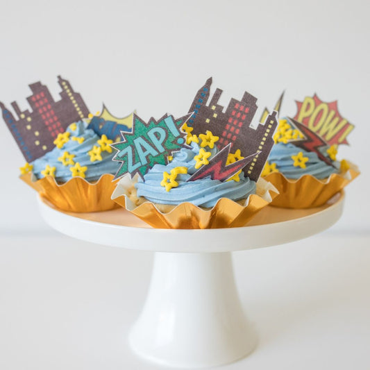 Male Superhero Cupcake Kit