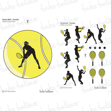 Female Tennis Ball Edible Images