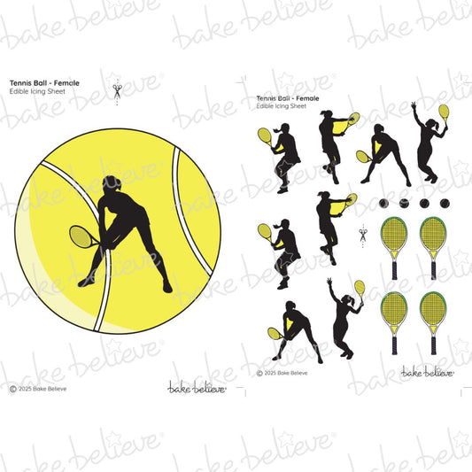 Female Tennis Ball Edible Images