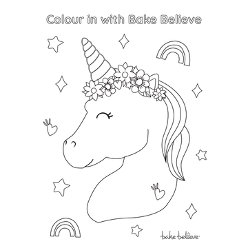 Unicorn Sparkles Colouring-In Sheet