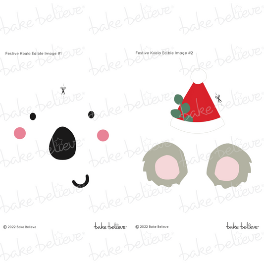 Christmas Koala Edible Image Set