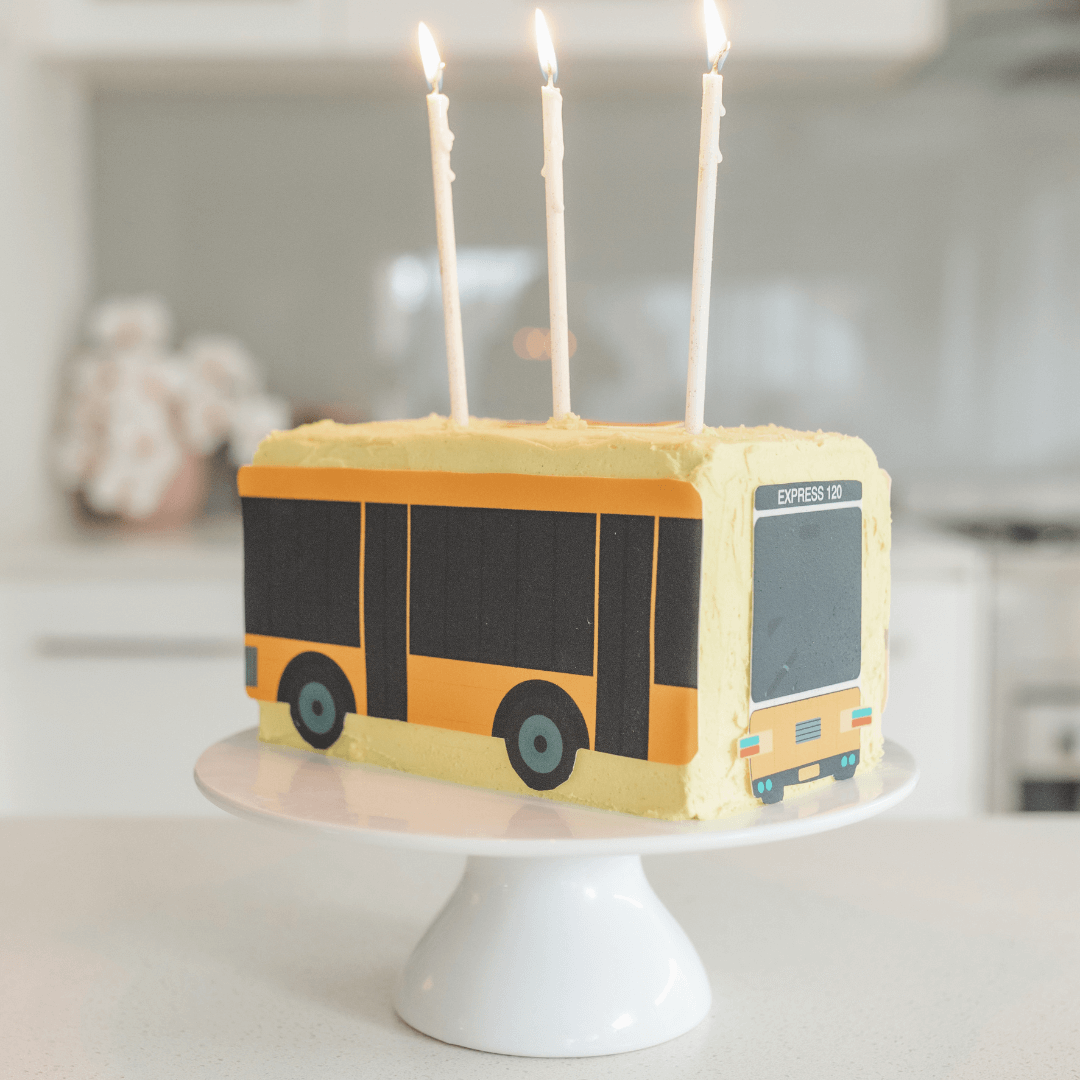 Yellow Bus Cake Kit