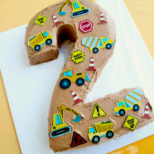 Construction Number Cake