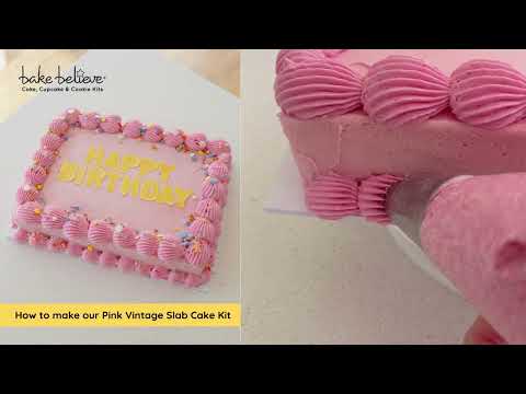 How to make our Pink Vintage Slab Cake Kit 