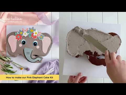 How to make our Pink Elephant Cake Kit 
