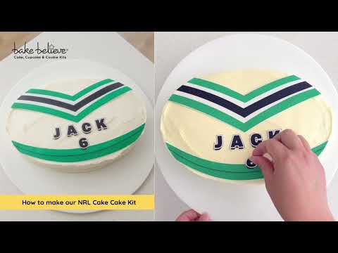 How to make our NRL Ball Cake Kit 