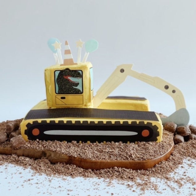 A cute little excavator cake made for a little boy's birthday!  #cakedecorating #bakingworkshopsg #cakes #cakesg #cakesingapore… | Instagram
