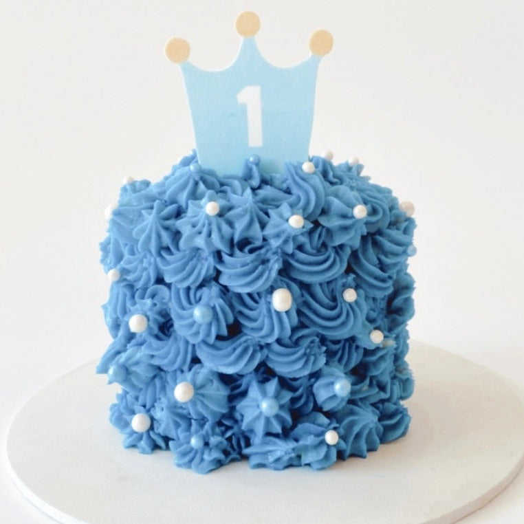 Blue smash cake