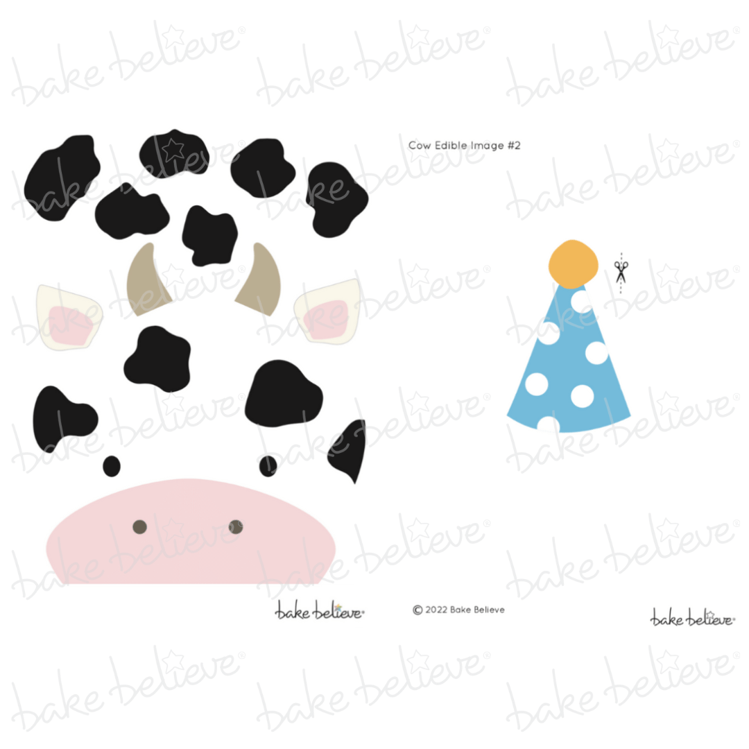 Black Cow Edible Images